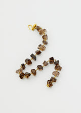 18kt Gold Smokey Quartz Drill & Loop Bracelet