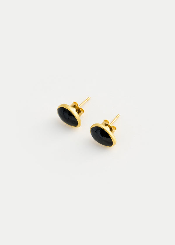 18kt Gold Night Black Onyx Classic Studs