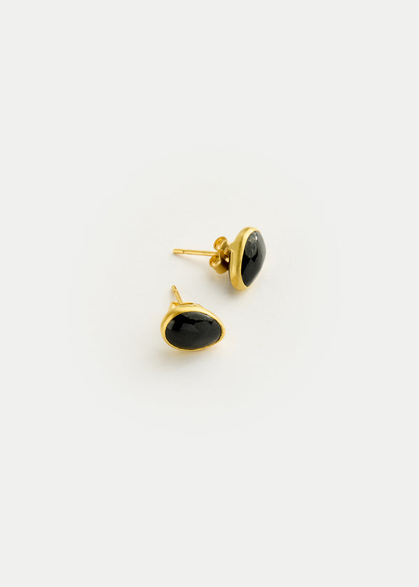 18kt Gold Night Black Onyx Classic Studs