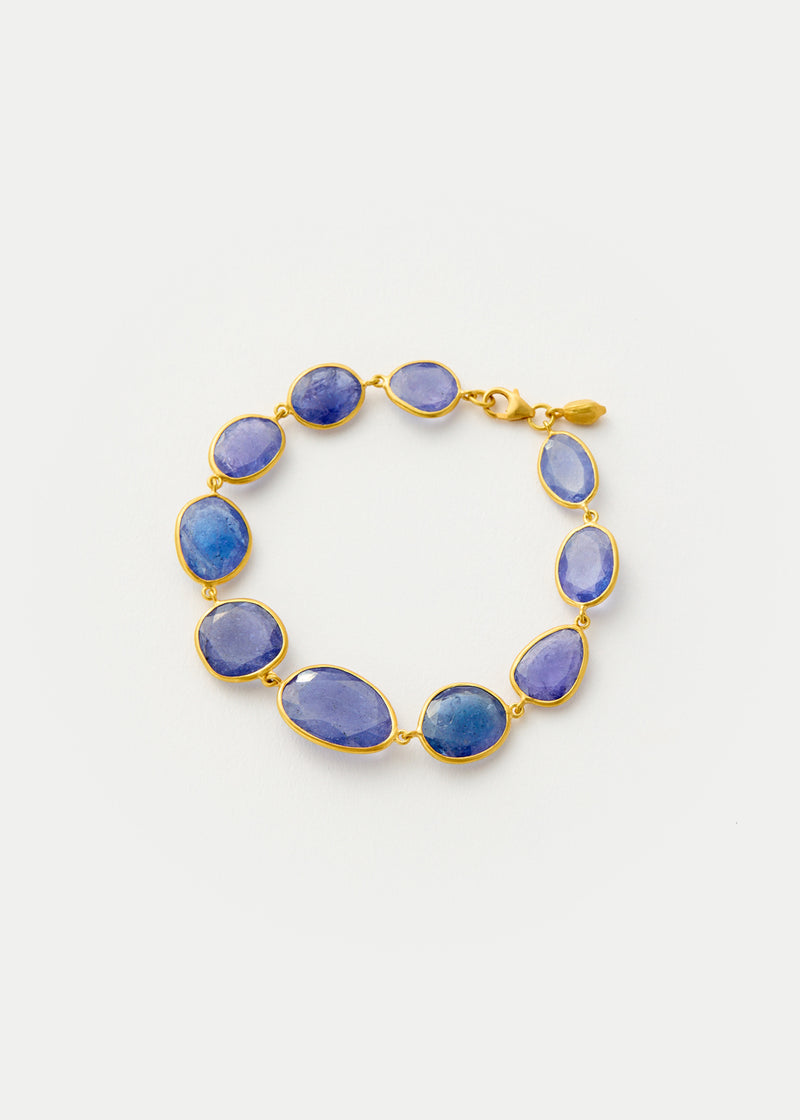 18kt Gold Tanzanite Full Stone Bracelet