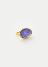 18kt Gold Tanzanite Greek Ring