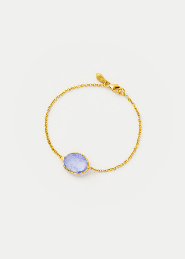 18kt Gold Tanzanite Single Stone Bracelet