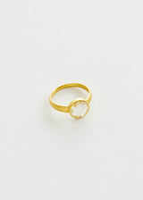 18kt Gold Rose Cut Diamond Greek Ring