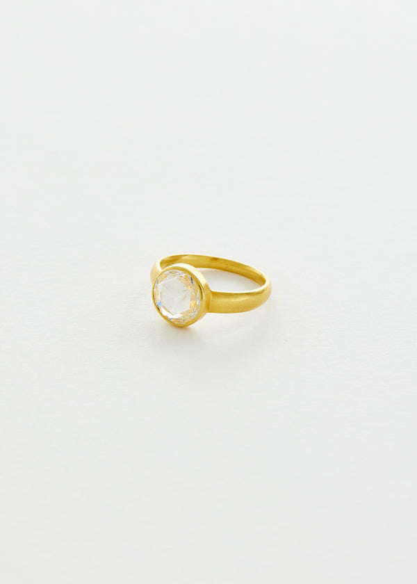 18kt Gold Diamond Greek Ring
