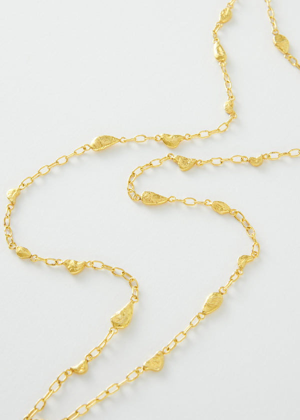 18kt Gold Vermeil PSTM Afghanistan Fatima Long Chain Necklace
