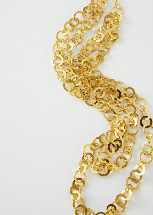 18kt Gold Vermeil PSTM Afghanistan Madina Chain Long Necklace