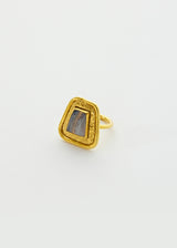 18kt Gold Vermeil PSTM Afghanistan Agate Monisa Ring