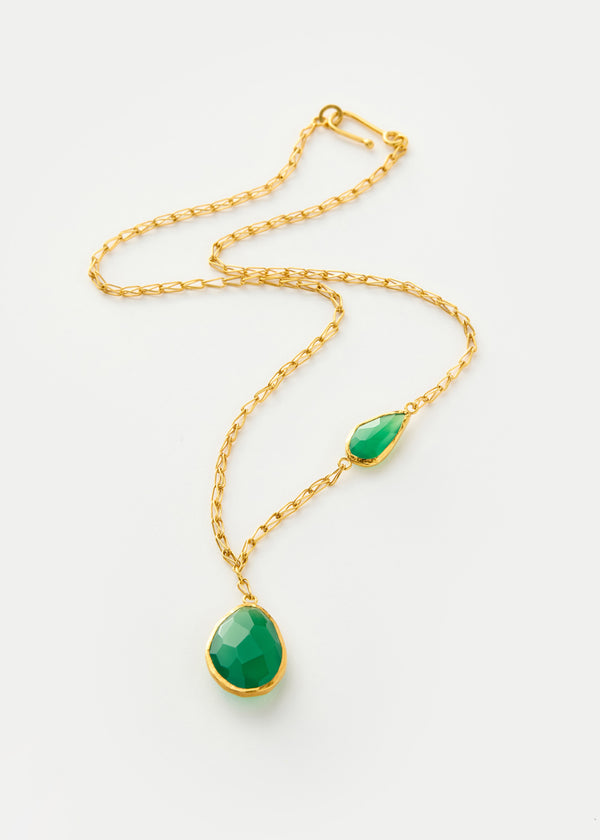 18kt Gold Vermeil PSTM Afghanistan Barekzai Maryam Drop Necklace