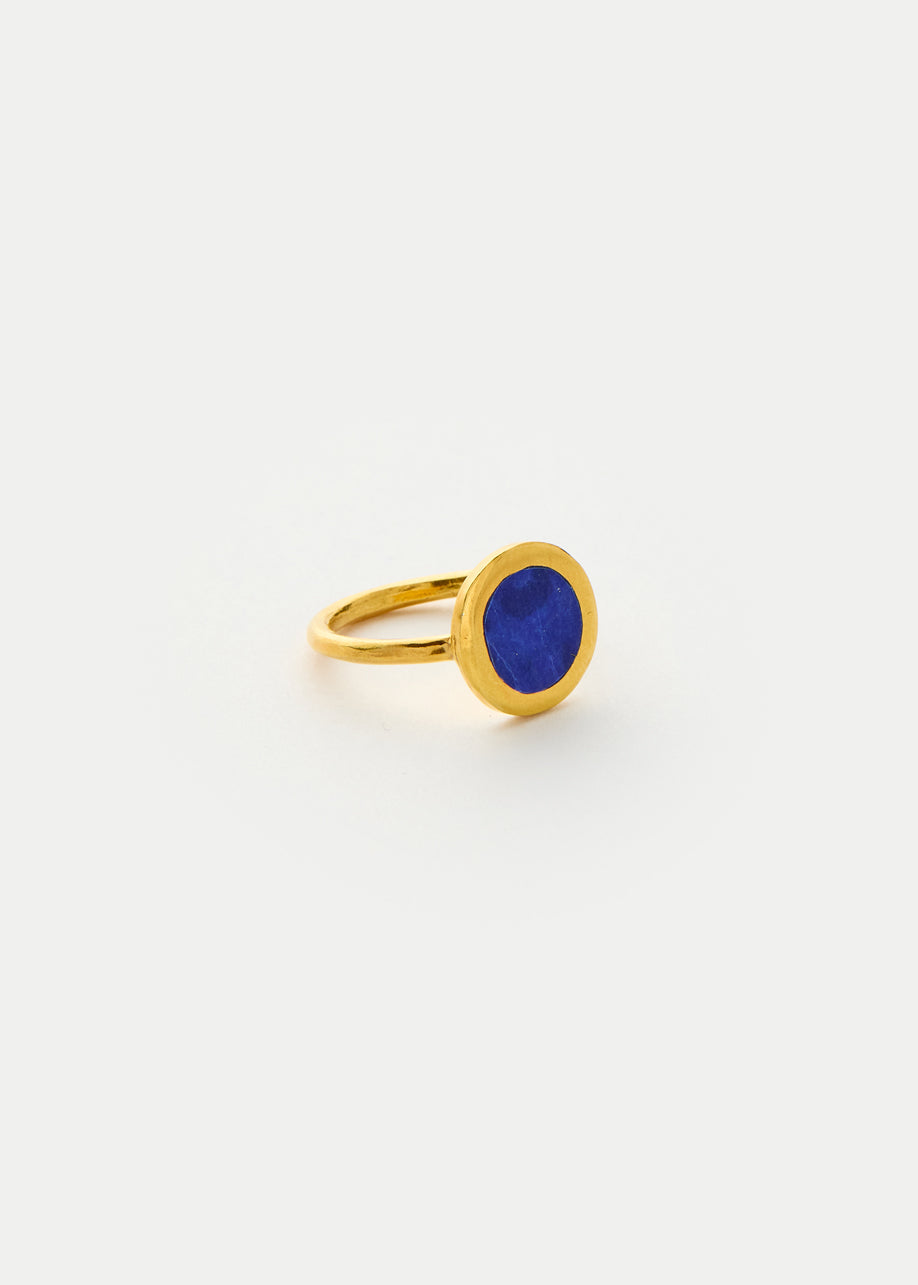 18kt Gold Vermeil PSTM Afghanistan Samar Anara Inlay Lapis Ring – Pippa ...