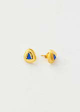 18kt Gold Vermeil PSTM Afghanistan Lapis Lazuli Iqra Studs