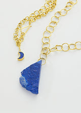 18kt Gold Vermeil PSTM Afghanistan Lapis Mona Necklace