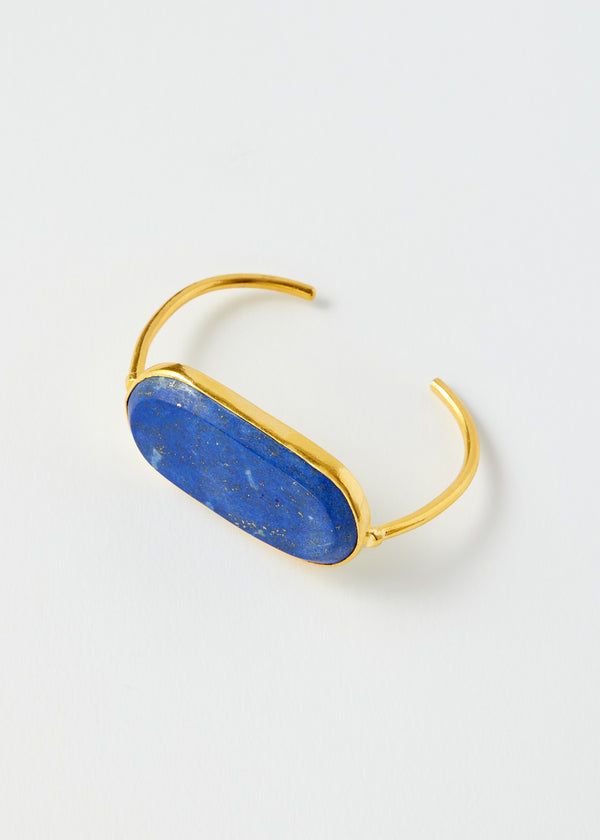18kt Gold Vermeil PSTM Afghanistan Lapis Oqab Cuff