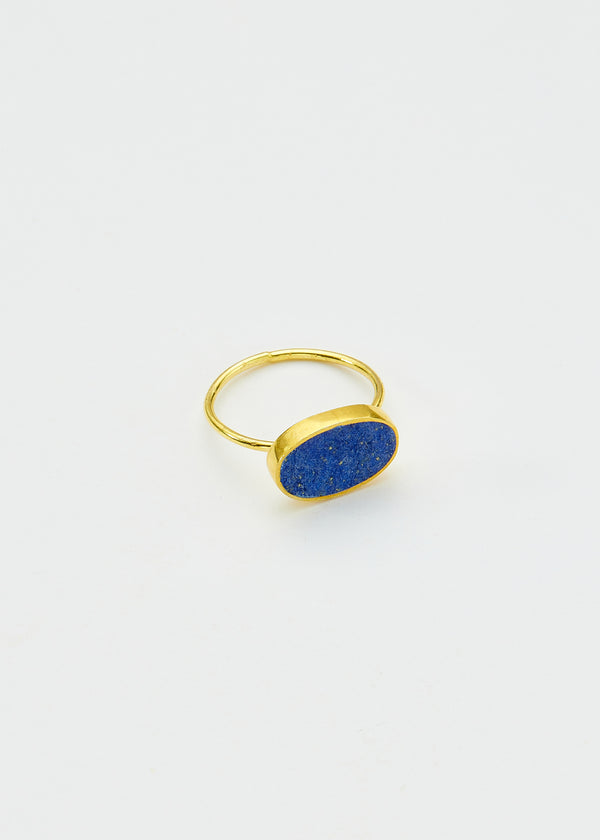 18kt Gold Vermeil PSTM Afghanistan Zindagi Sahar Lapis Ring