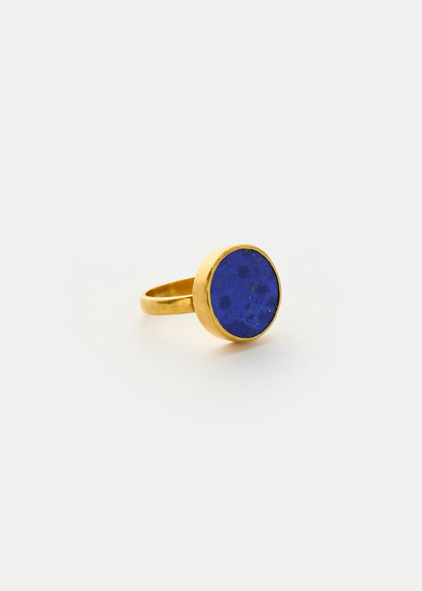 18kt Gold Vermeil PSTM Afghanistan Samar Anara Lapis Ring