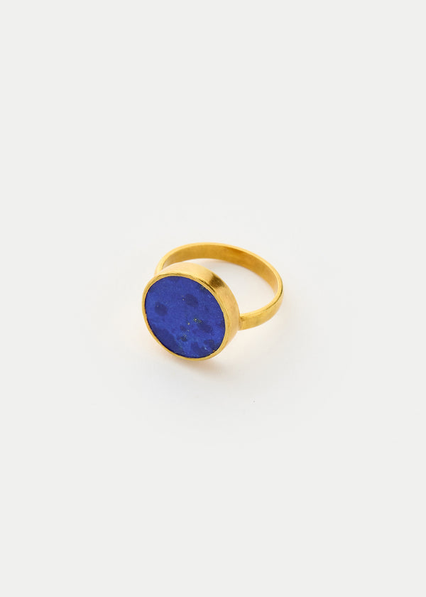 18kt Gold Vermeil PSTM Afghanistan Samar Anara Lapis Ring