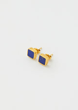 18kt Gold Vermeil PSTM Afghanistan Lapis Square Studs