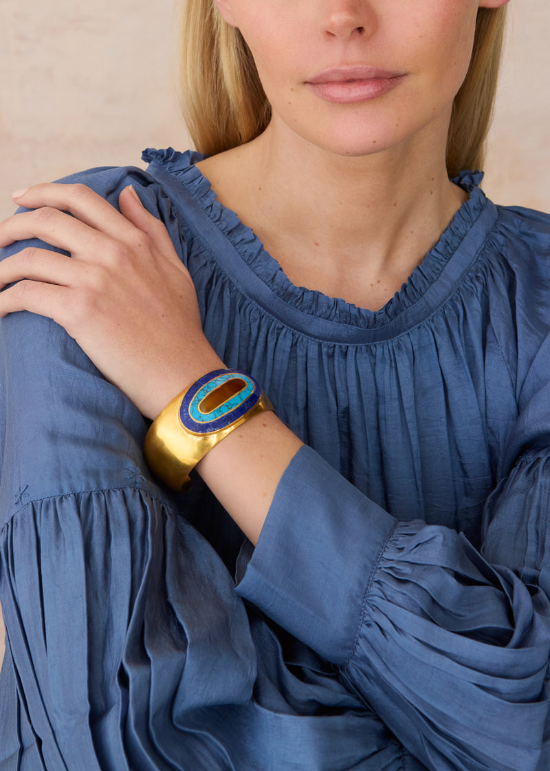 18kt Gold Vermeil PSTM Afghanistan Marina Cuff