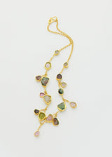 18kt Gold Vermeil PSTM Afghanistan Mixed Tourmaline Tajwar Necklace