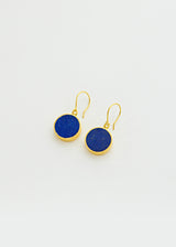 18kt Gold Vermeil PSTM Afghanistan Round Lapis Lazuli Earrings