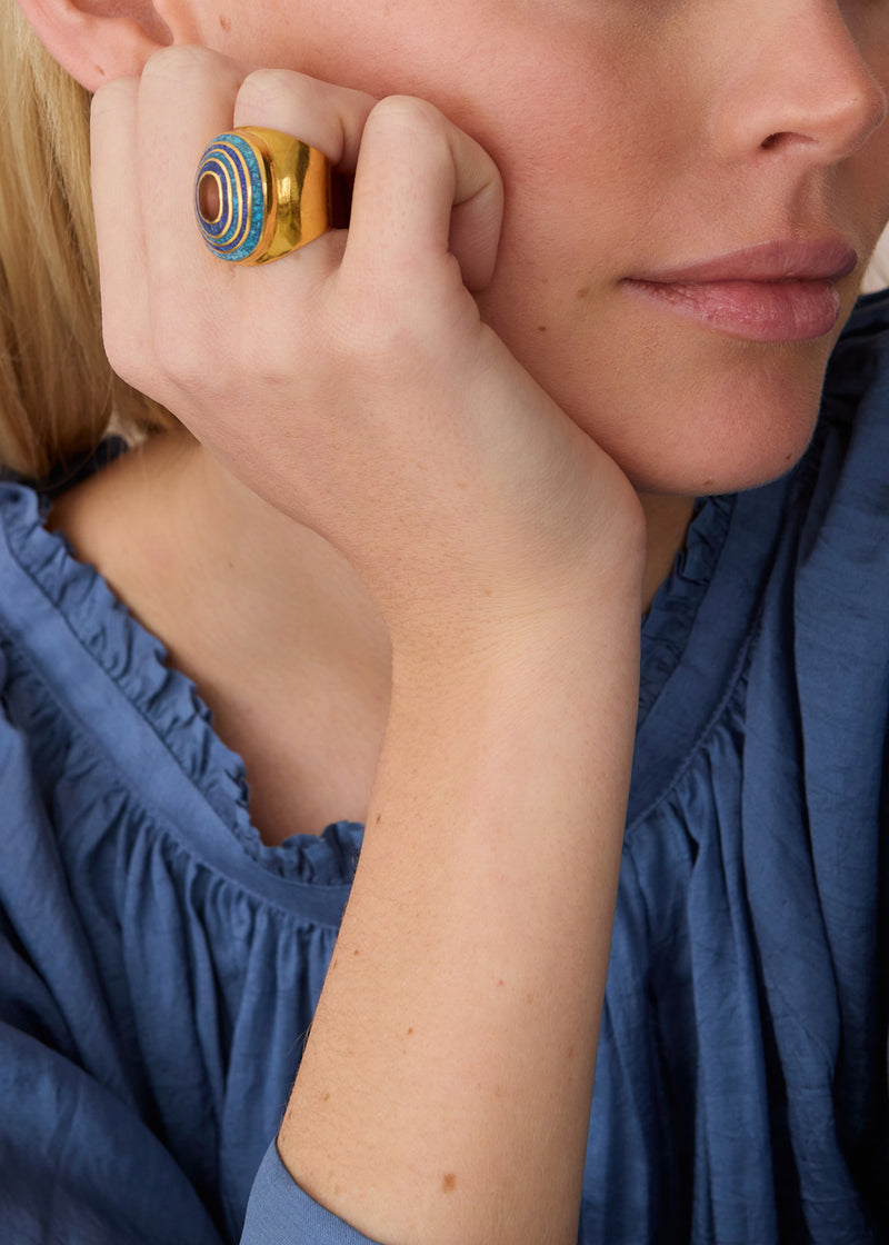 18kt Gold Vermeil PSTM Afghanistan Suhail Ring
