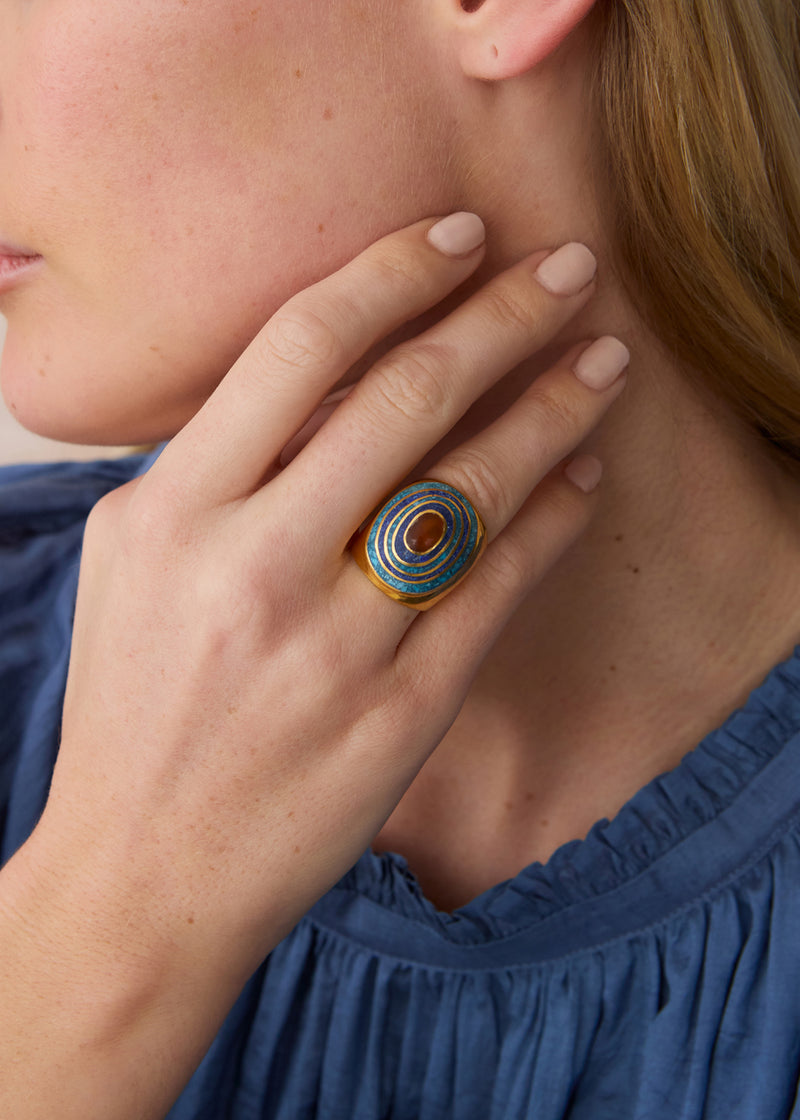 18kt Gold Vermeil PSTM Afghanistan Suhail Ring