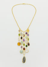 18kt Gold Vermeil PSTM Afghanistan Mixed Stones Sultan Necklace