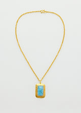 18kt Gold Vermeil PSTM Afghanistan Turquoise Hedia Necklace
