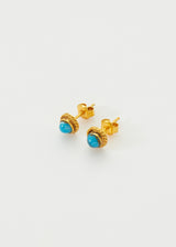18kt Gold Vermeil PSTM Afghanistan Turquoise Mora Studs