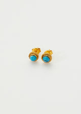 18kt Gold Vermeil PSTM Afghanistan Turquoise Mora Studs