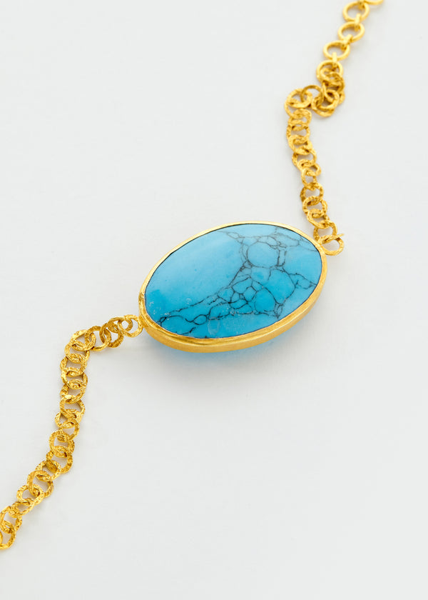 18kt Gold Vermeil PSTM Afghanistan Turquoise Shamshad Bracelet