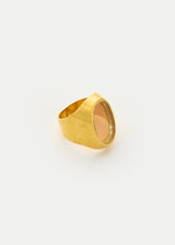 18kt Gold Vermeil PSTM Afghanistan Pink Glass Large Ring