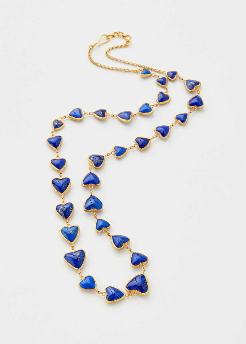 18kt Gold Vermeil PSTM Afghanistan Lapis Sumaya Long Necklace
