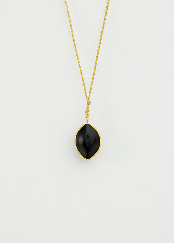 18kt Gold & Black Onyx Cultivation Amulet on Cord