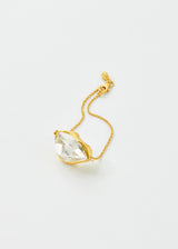 18kt Gold Herkimer Metamorphic Single Stone Bracelet