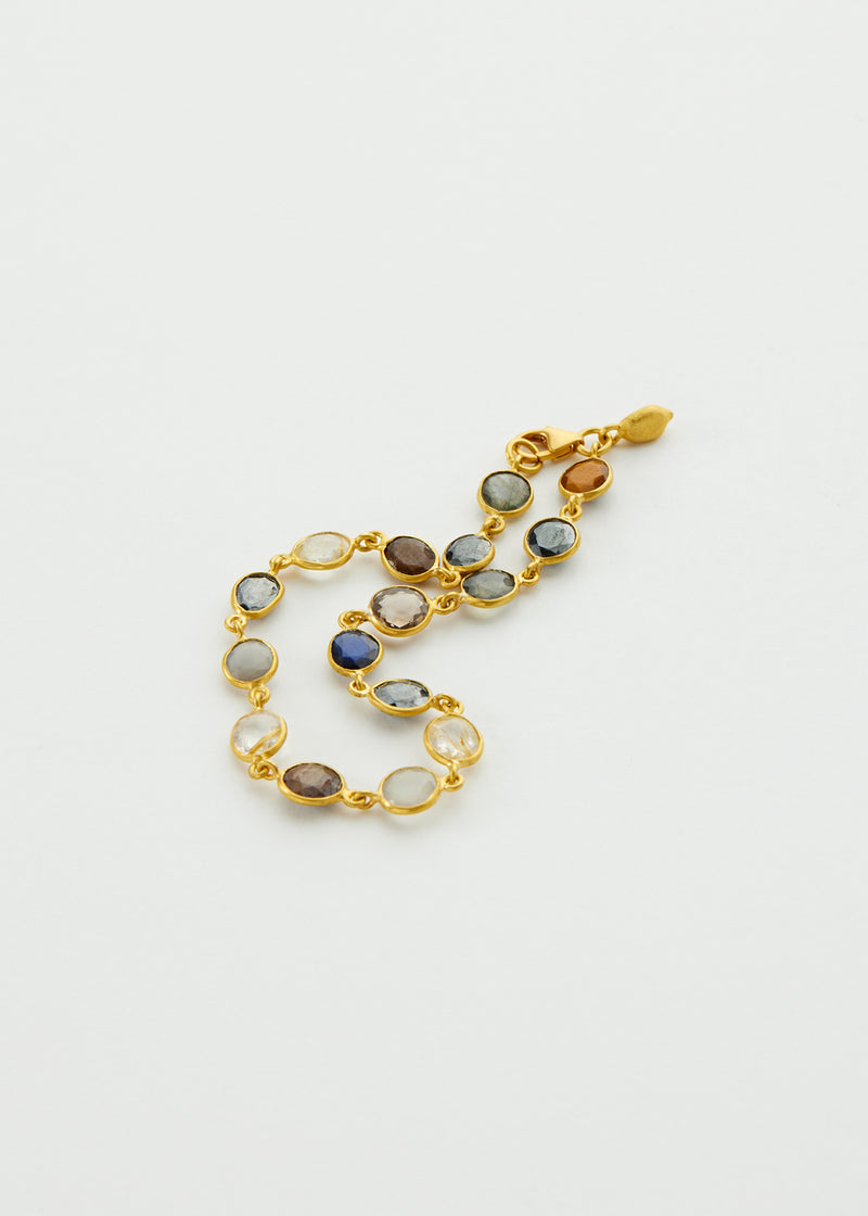 18kt Gold Galaxy Mixed Stones Full Stone Bracelet 