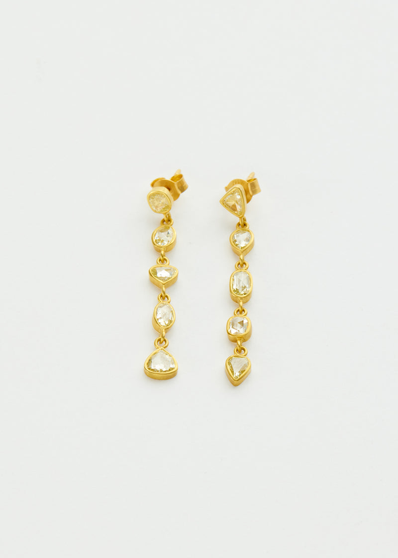 18kt Gold Helios Diamonds Five Drop Earrings