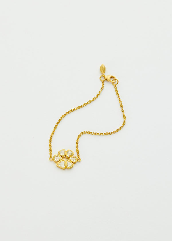 18kt Gold Helios Diamond Flower Cluster Bracelet