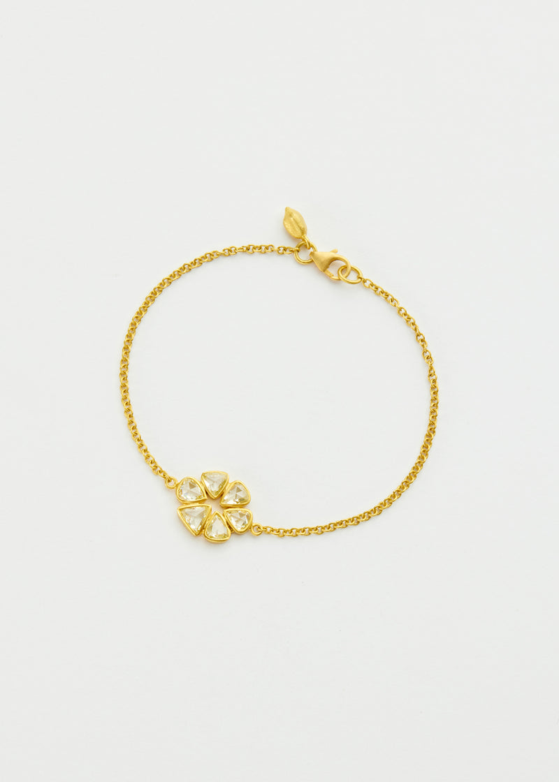 18kt Gold Helios Diamond Flower Cluster Bracelet