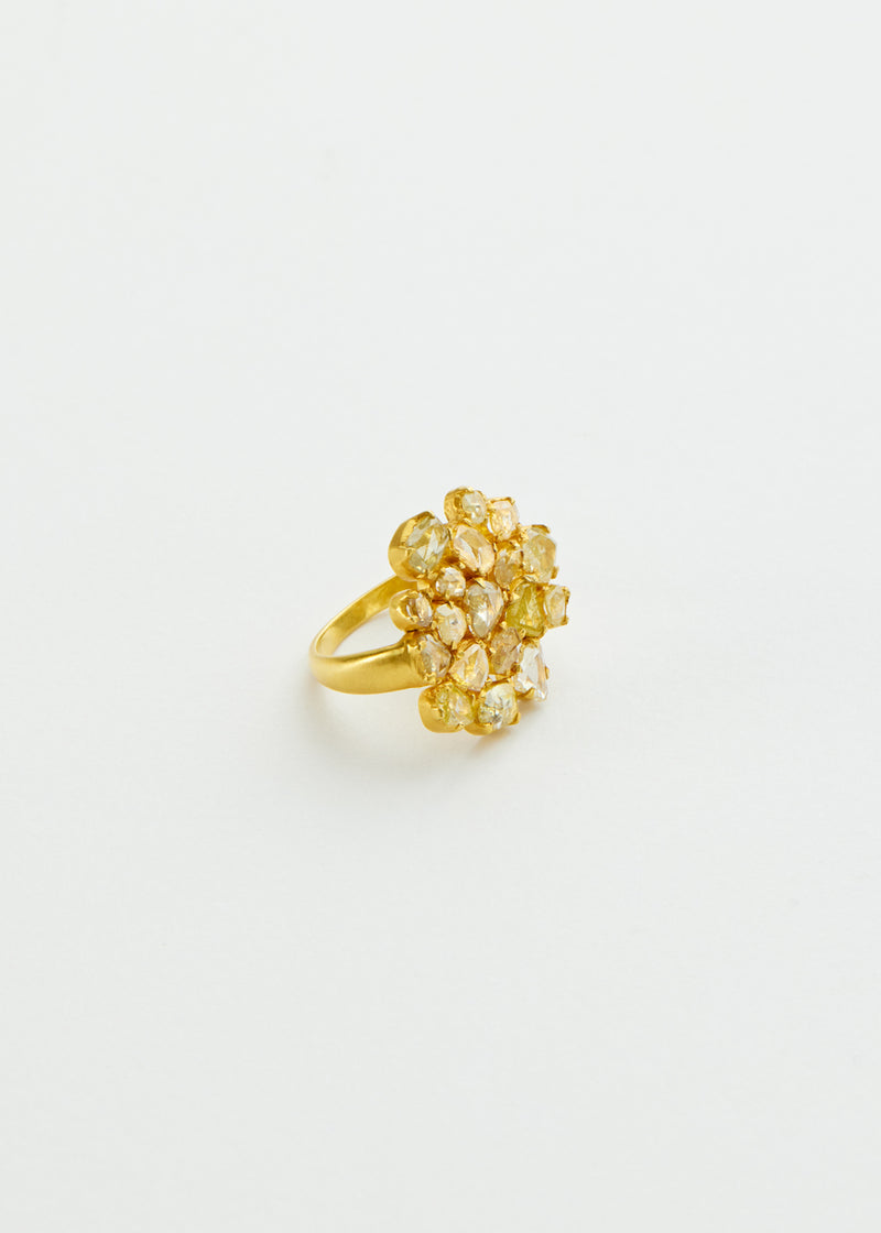 18kt Gold Helios Diamond Scatter Claw Ring