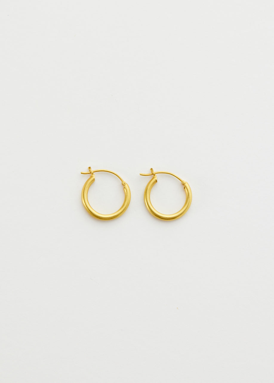18kt Gold Medium Hoops