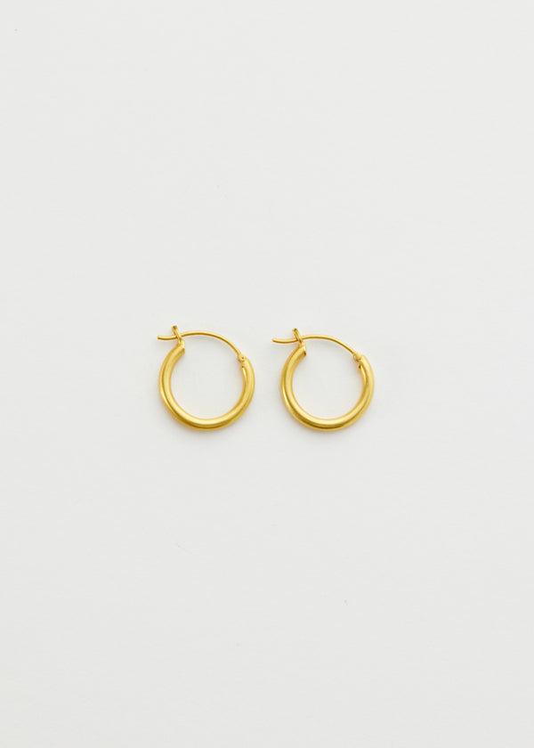18kt Gold Medium Interchangeable Hoop Earrings