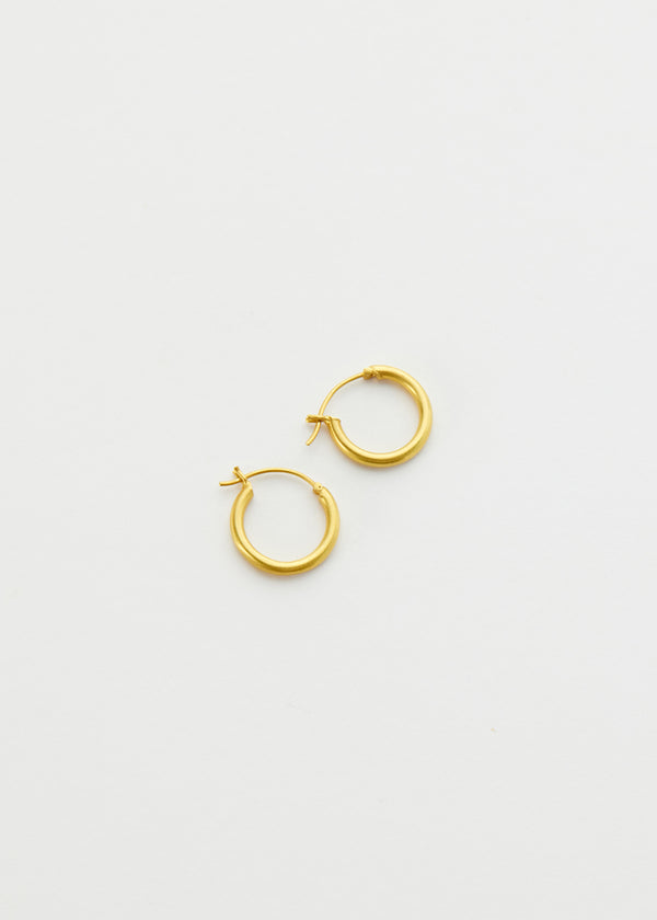18kt Gold Medium Interchangeable Hoop Earrings