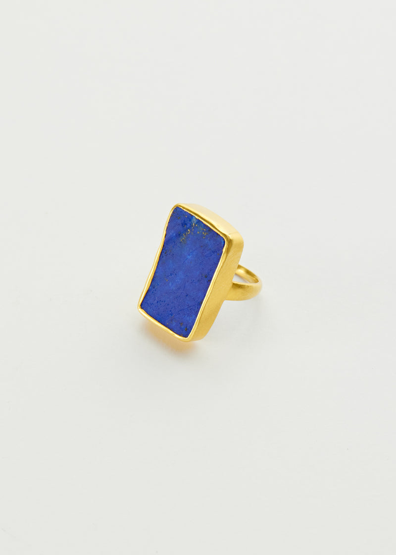 18kt Gold Nila Lapis Greek Ring