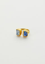 18kt Gold Nila Sapphire Two Stone Ring
