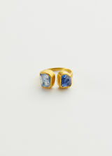 18kt Gold Nila Sapphire Two Stone Ring