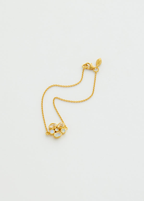 18kt Gold Theia Single Cluster Bracelet