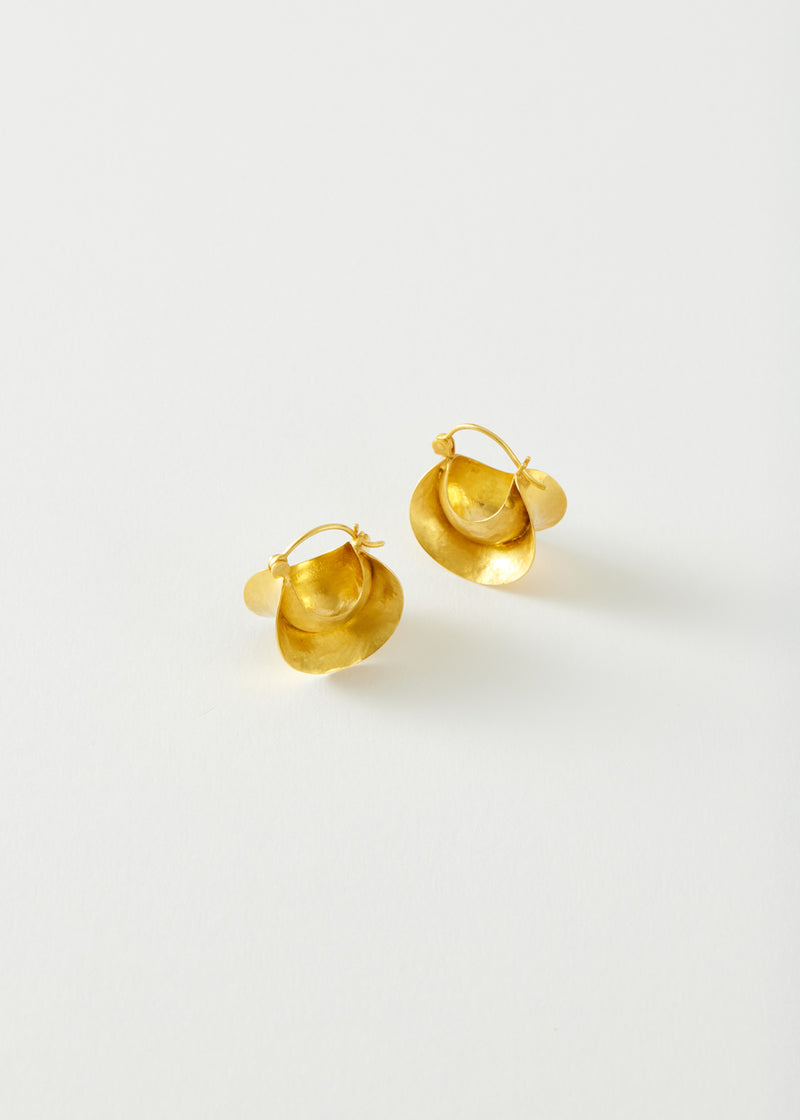 18kt Gold Theia Tapered Hoops