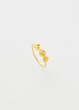 18kt Gold Three Flower Ring