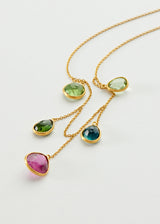 18kt Gold Iris Mixed Tourmaline Necklace