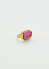 18kt Gold Pink Ibis Pink Tourmaline Greek Ring